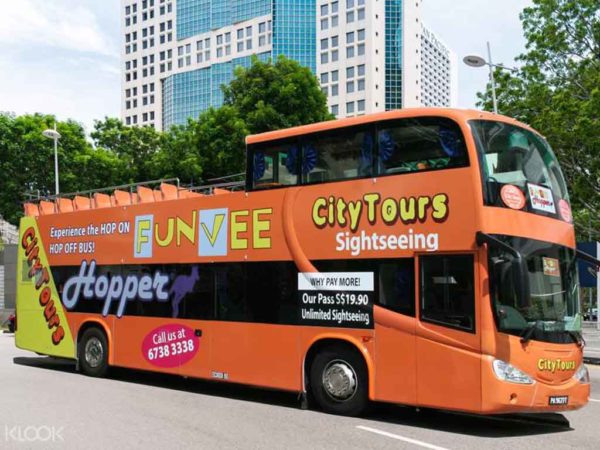 FunVee Open Roof Top City Tour Singapore Bus